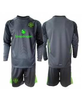 Manchester United Portiere Maglia Gara Trasferta Repliche 2025-26 Bambino Maniche Lunghe